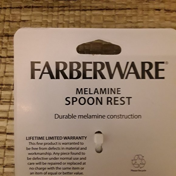 Farberware Melamine Spoon Rest Melamine White Multicolor Always Hungry Theme - Picture 4 of 5